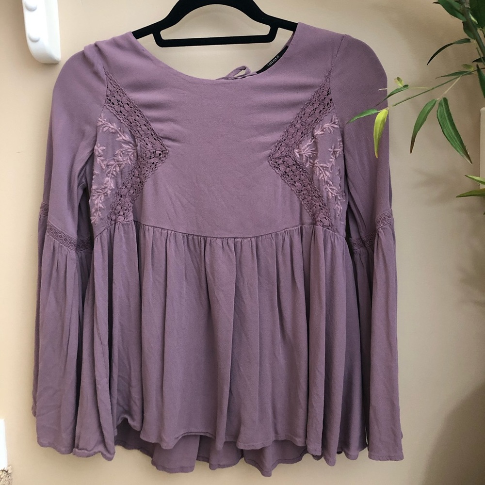 Forever 21 | Embroidered Bell Sleeve Blouse